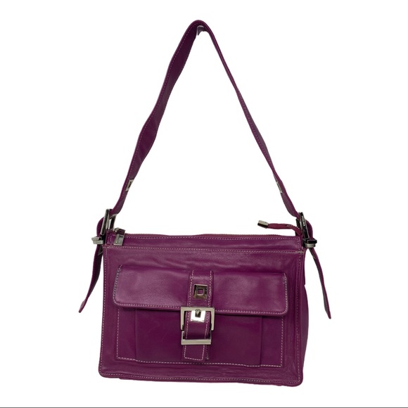 Perlina Handbags - Perlina raspberry pink leather shoulderbag